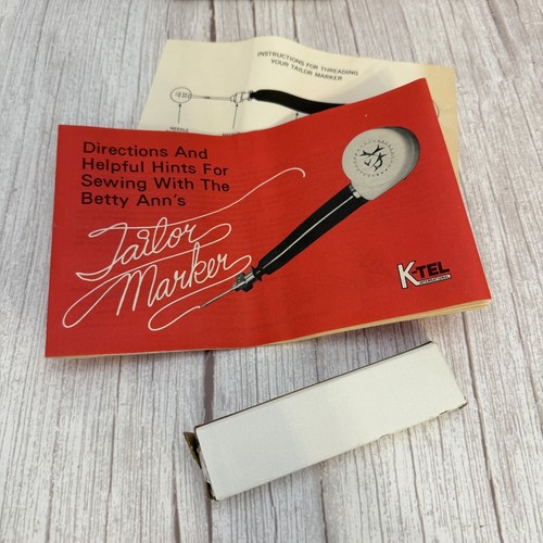 K-TEL Betty Ann's Tailor Marker Sewing Needle Kit Vintage 1970’s Basting Tool - Picture 8 of 13