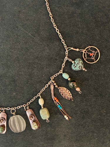 Collar Boho Charm Plata 925 De Colección Colección de Cuentas y Dijes COLECCIÓN ANTIGUA - Imagen 4 de 5