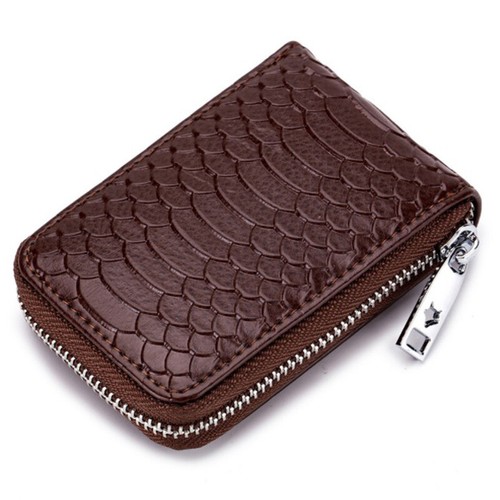 Men Women Genuine Leather Organ Multicard Holders Zipper Wallet Coin Purse Gifts - Picture 19 of 20
