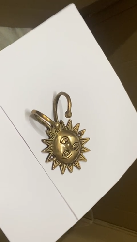 Lord Sun Shape Victorian Antique Style Handmade Brass Cloth Key Wall Hanger Hook - Video 1 of 1