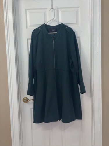 Torrid Größe 6/30 grün Outlander Reißverschluss Mantel Jacke neu mit Etikett neu St Patrick Day! Tasche - Bild 1 von 15