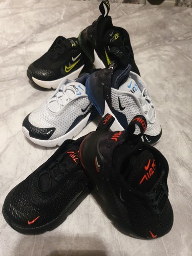 NIKE AIR MAX 270 TRAINERS BUNDLE 3 PAIRS TODDLER BOYS SIZE UK5.5 EU22 GENUINE