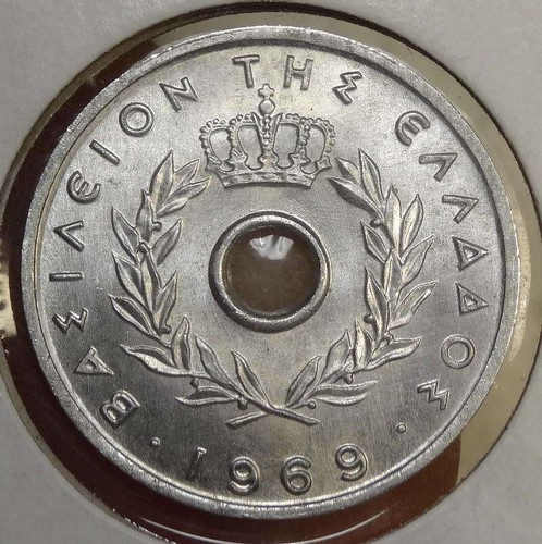 Greece 10 Lepta 1969, KM78, Gem Uncirculated 0609-75 - Picture 2 of 2