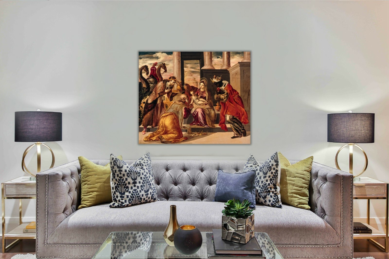 El Greco Adoration of Magi RELIGION FRAMED CANVAS PAINTING ART PRINT WALL 263 - Picture 3 of 10