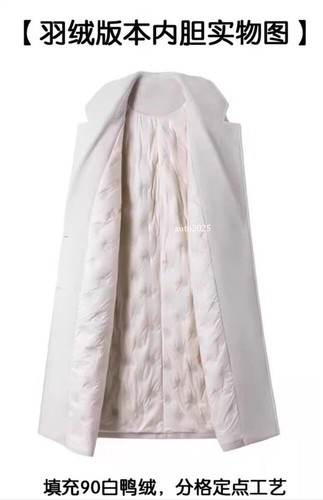 Daunenjacke Innenfutter Wollmantel Damen lang Winter locker dick Wollmantel - Bild 11 von 30