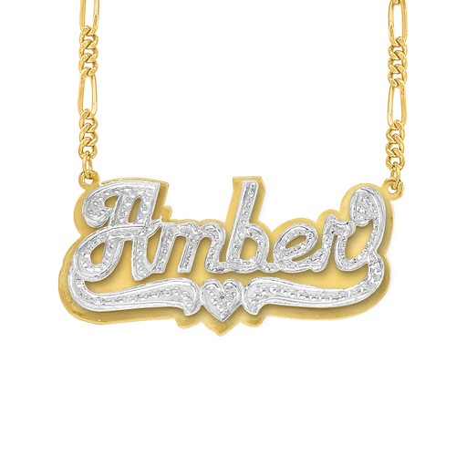 Personalized Sterling Silver Script any Name Plate Necklace Free Chain + Pendant - Picture 7 of 9