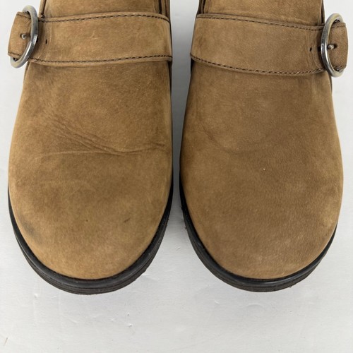 Dansko Clio Nubuk Keilabsatz Slipper Halbschuhe Leder Obermaterial Braun Größe 38 EUC - Bild 3 von 12