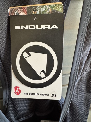 ENDURA Women's Xtract Lite Cycling Bibshort Gray XXS 25-26" Waist - Picture 7 of 10