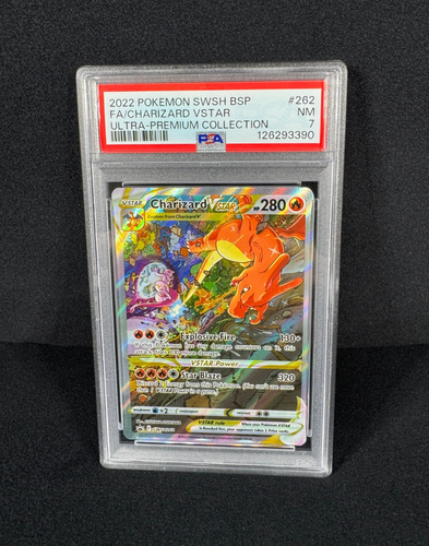 2022 Pokémon Charizard VSTAR UPC Full Art Black Star Promo 2022 #262 PSA 7 NM - Picture 1 of 5