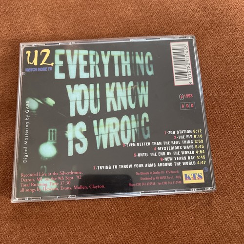 U2 Watch More TV 9.9.92 Detroit Silverdome CD - Bild 2 von 4