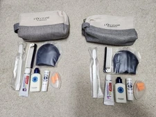 L'Occitane Travel Toiletry Kit Zip Pouch Airlines Amenity 2 Sets