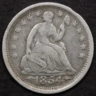 1854 Arrows Seated Liberty Half Dime - VF Details