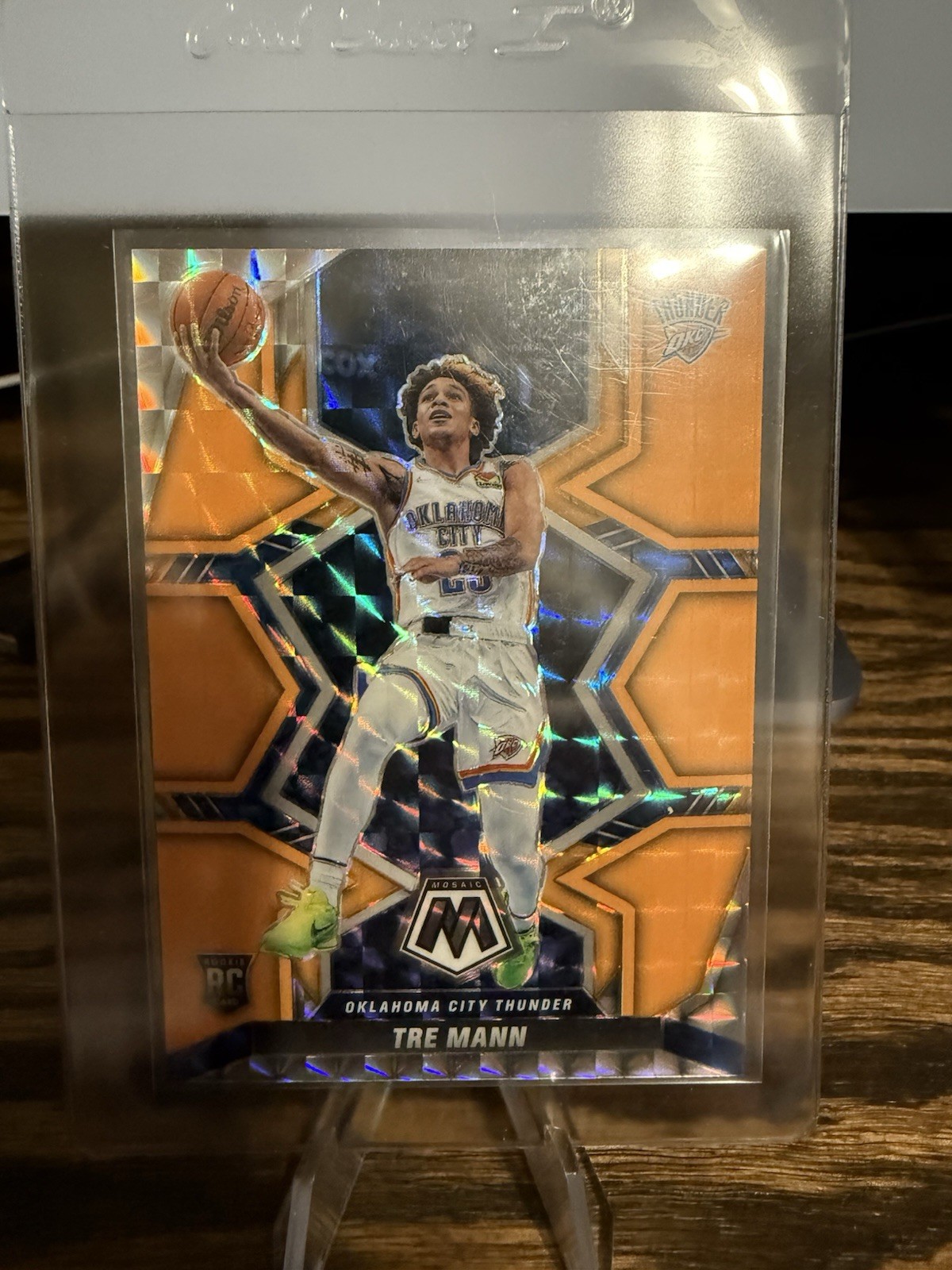 2021-22 Panini Mosaic Tre Mann Orange Flourescent /25 212