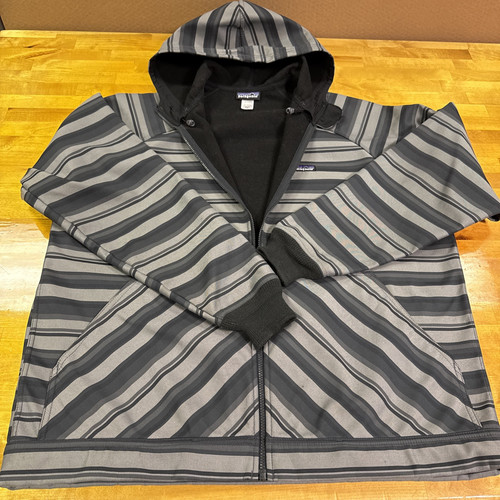 Patagonia Slopestyle Hoodie 2.0 Jacket Men’s Size XL Full Zip Grey Stripe GC - Picture 12 of 16