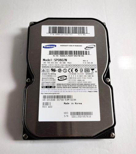 Samsung Spinpoint SP0802N 0H1848 80GB IDE PATA 7200RPM 3,5 Festplatte