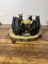 BearFoots Circle of Bears by Jeff Fleming Big Sky Carvers Votive Candle Holder