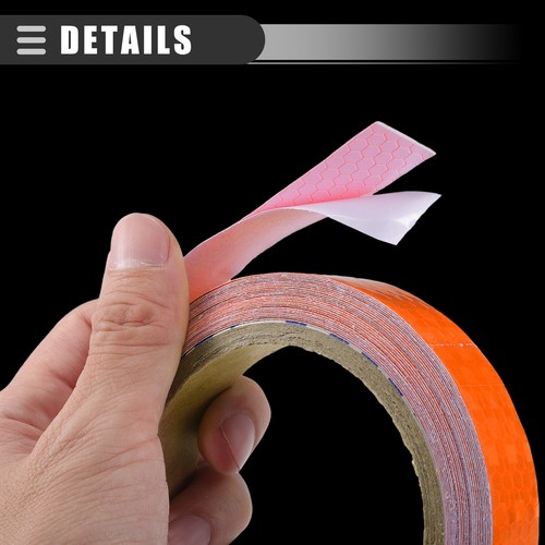 Reflective Tape Reflective Sheet 2cmx8m Durable Weather Resistant PVC Orange - Bild 7 von 8
