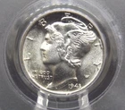 1943 "D" Mercury SILVER Dime 10c PCGS MS66 FB #070 *FULL BANDS* Gem BU ECC&C Inc