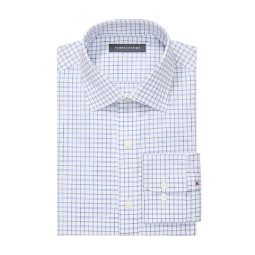 Tommy Hilfiger Herren Th Flex Regular Fit Stretch Oberhemd Blau - 16 32/33 - Bild 3 von 5