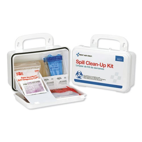 Kit de limpieza de derrames BBP First Aid Only 6021 7,5" x 4,5" x 2,75" - Blanco (1-KT) Nuevo - Imagen 1 de 1