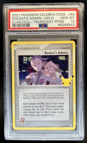 2021 Pokemon SWSH Celebrations Rocket's Admin. Classic Collection #86/109 PSA 10