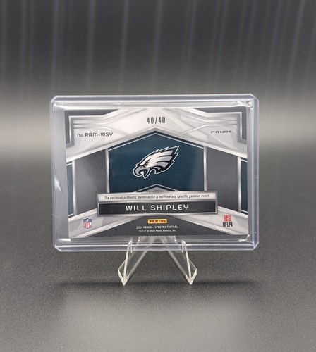 2024 Panini Spectra Rising Rookie Will Shipley Astral 40/40 RRM-WSY - Picture 2 of 2