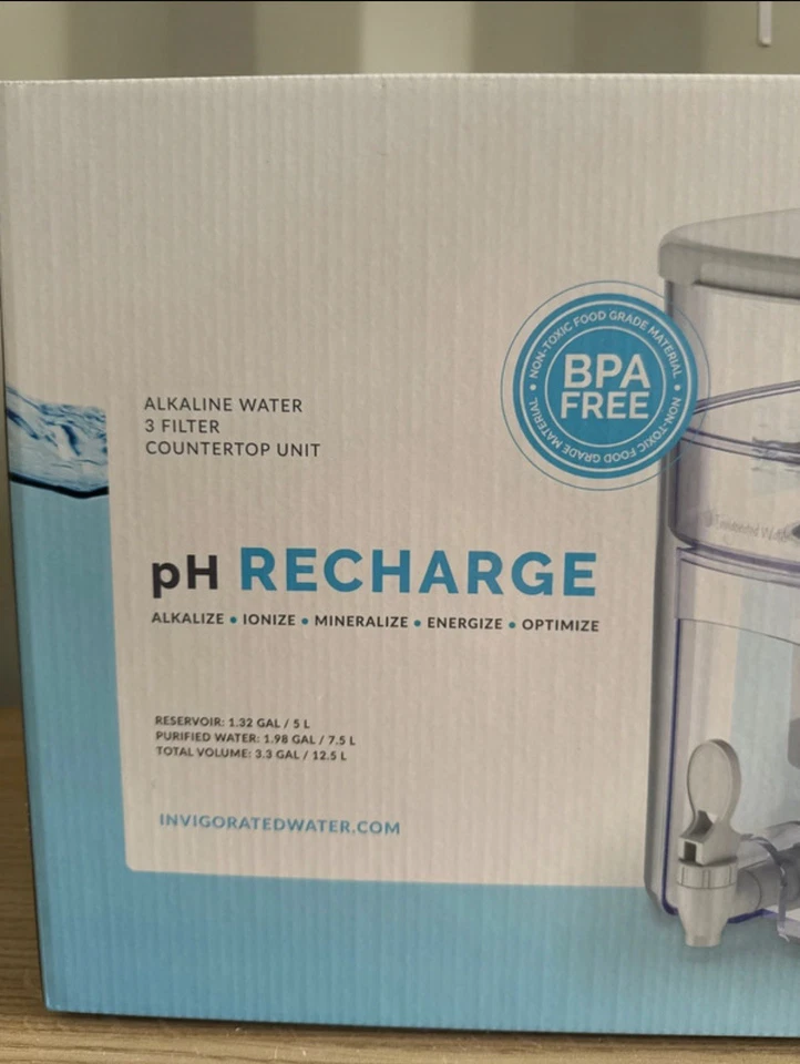 pH Recharge 1F or 3F Alkaline Countertop Dispenser-3.3 Gallons - Image 2 of 4