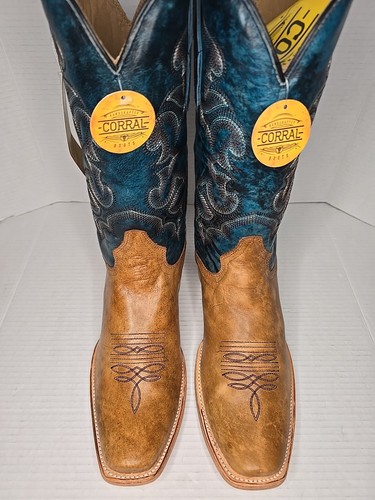 Größe 9,5D A4378 Herren Reiter Eckige Zehenpartie Westernstiefel von Corral - Bild 4 von 9