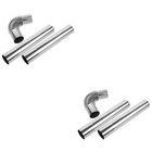  2 Count Stainless Steel Stove Pipe Chimney Accessories Metal Hose
