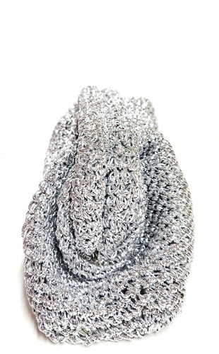 Loft Metallic Clutch Bag Handbag in Silvertone Paper Straw 761697 New with Tags - Picture 7 of 12