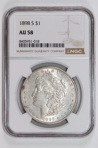 1898-S MORGAN DOLLAR NGC AU58