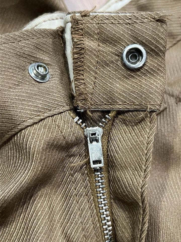 True American 复古 20 世纪 60 年代卡其色长裤腰围 34 英寸内缝 29 英寸 — 第 4/4 张图片