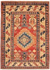 Traditional Hand-Knotted Geometric Area Rug 3'8" x 5'5" Oriental Wool Carpet
