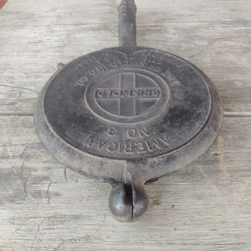 Griswold American #8 Gusseisen Waffeleisen Erie, Pa. #315 und #314 *ohne Sockel* - Bild 9 von 9