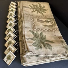 JCP Penney Palm Grove 12pc Fabric Shower Curtain Set USA Tuscan Tropical