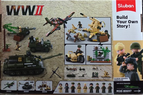 Sluban 998PCS Kursk Battle Scene Building Blocks WW2 Tank Aircraft Mortar Brick - Picture 4 of 4