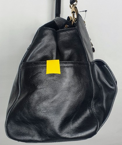 Vintage DKNY Women's Roomy Black Leather Shoulder/Crossbody Bag - Photo 4/11