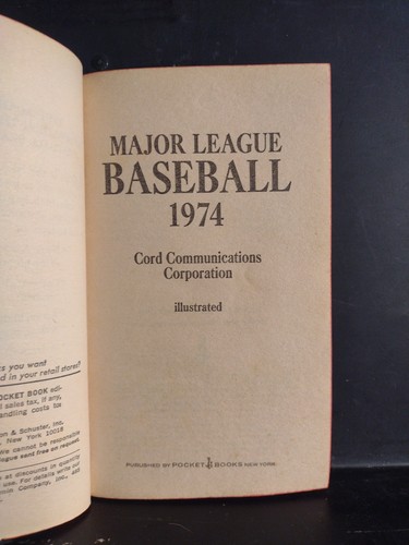 Major League Baseball 1974 - Detaillierte Vorhersage, Dienstplan, für jedes Team Sehr guter Zustand - Bild 3 von 21