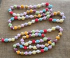 2- 6' Felt Ball Multi Color Garlands 12' Total 1.25" Balls