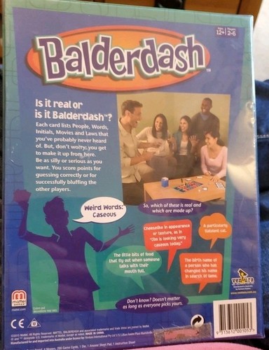 Mattel Games Balderdash Board Game for Adults Teens with Guessing Bluffing NEW - Picture 9 of 10