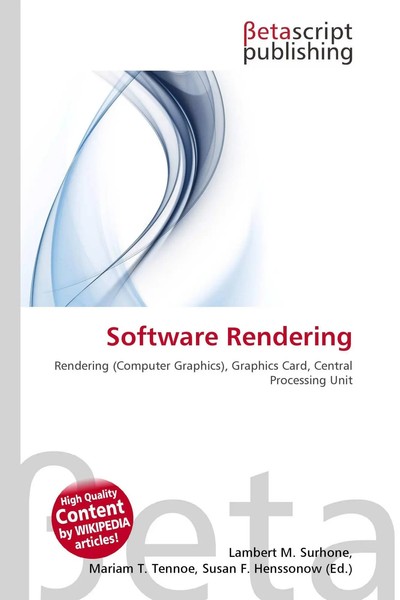 Lambert M. Surhone (U. A.) | Software Rendering | Taschenbuch | Englisch (2026)-image