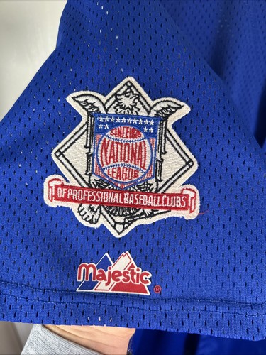 Maglia Vintage Anni 90 Chicago Cubs Majestic Xl Blu Made USA Collezione Diamond #82 - Foto 5 di 9
