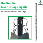 Hat Organizer for Baseball Caps - Holder Closet 2Pack Each 16 Premium Clips, ...