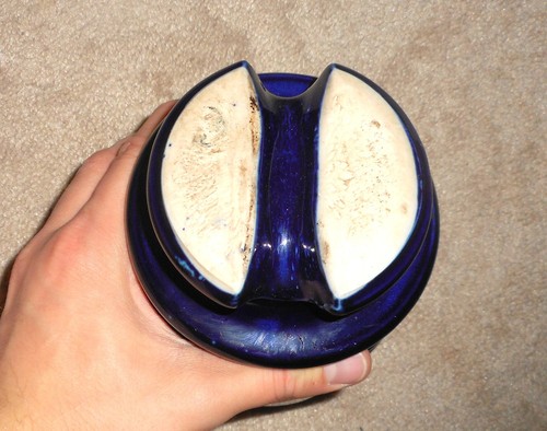 LARGE COBALT BLUE LOCKE HI-TOP STYLE PORCELAIN INSULATOR - Picture 4 of 9