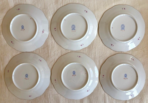 Herend Vintage 6 Chinesische Bouquest Himbeere Teller 6 1/2" - Bild 3 von 3