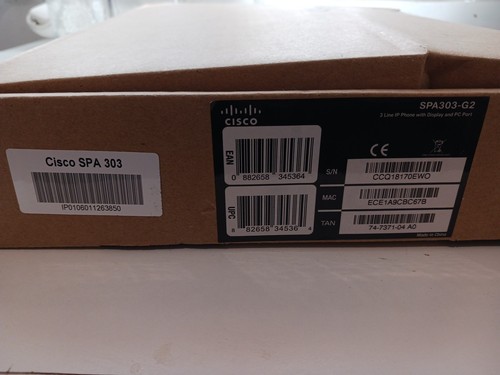 Cisco SPA303-G2 IP Phone - Telefoni ufficio VOIP 3 linee - BOXED - Photo 11/11