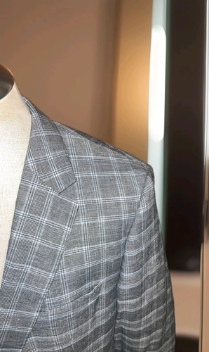 Hugo Boss Mens Gray/White Stripes Blazer Sz 42R US/52R EU - Picture 5 of 10