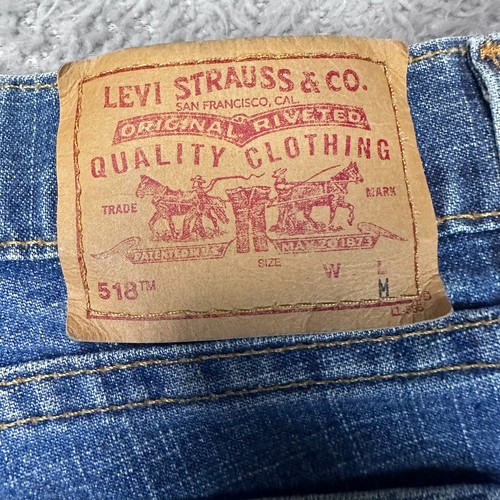 Vintage Y2K Levis 518 Superlow Jeans Damen 5 M (30x31) Bootcut Low Rise Stretch - Bild 6 von 17