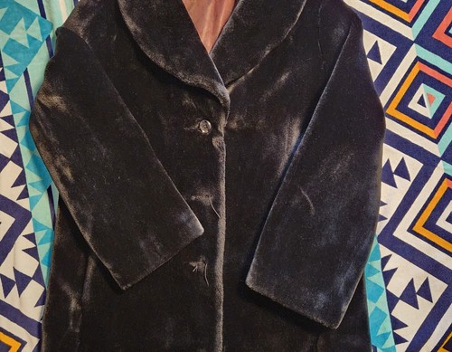 Vintage Borgazia Women's Faux Fur Black Project Restore Piece - Picture 2 of 21