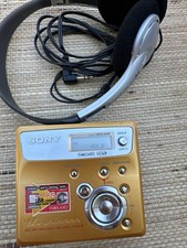 Sony Net MD Walkman MZ-N505 Type-R MiniDisc Gold TESTED WORKING NICE